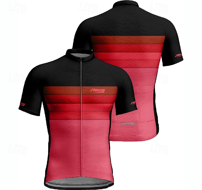 Męskie Koszulka rowerowa Gradient Krótki rękaw Rower Tee Tshirt Dżersej z 3 tylnymi kieszeniami Kolarstwo górskie Szybkie wysychanie Anatomiczny kształt Odprowadzające wilgoć Oddychający Sport Żółty 2026 - $28.99 –P11