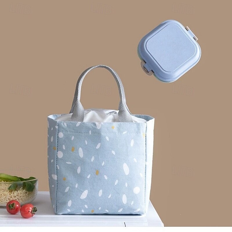 Imitation Hemp Insulated Lunch Bag – Portable Handheld Food Carrier for Students, Fresh-Keeping Picnic Tote 2025 - $13.99 –P16
