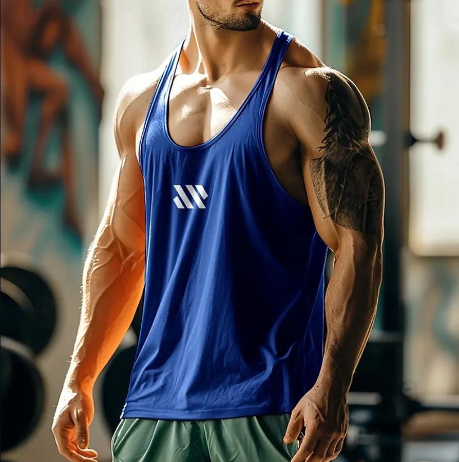 Bărbați Bluză Vestă Cămașă fără mâneci Tricou Gym Muscle Fără manșon În U Vară Simplu Modă Clasic Comfortabil Casual Sport Concediu Negru Alb Galben Top tricou pentru bărbați 2025 - AU $18.89 –P1