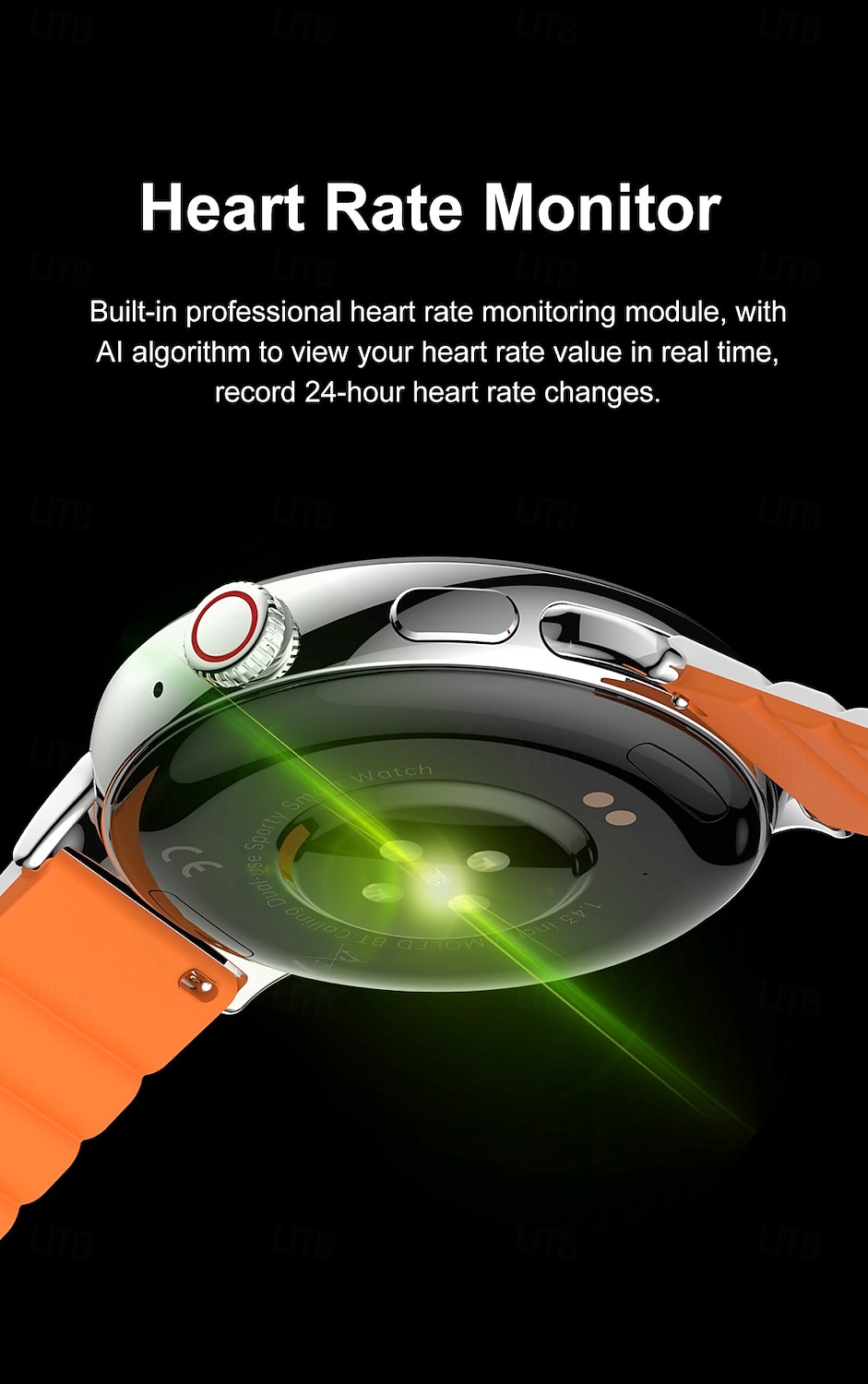 696 LA99 Smartwatch 1.43 Zoll Smartwatch Fitnessuhr Bluetooth EKG + PPG Schrittzähler Anruferinnerung Kompatibel mit Android iOS Damen Herren Freisprechanrufe Nachrichtenerinnerung IP 67 46mm 2025 - $61.99 –P9