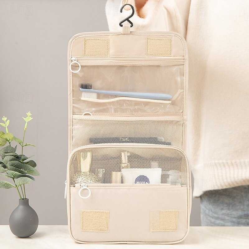 Portable Travel Toiletry Bag, Large Capacity Hanging Makeup Organizer, Handheld Storage Pouch for Travel 2025 - $9.99 –P1