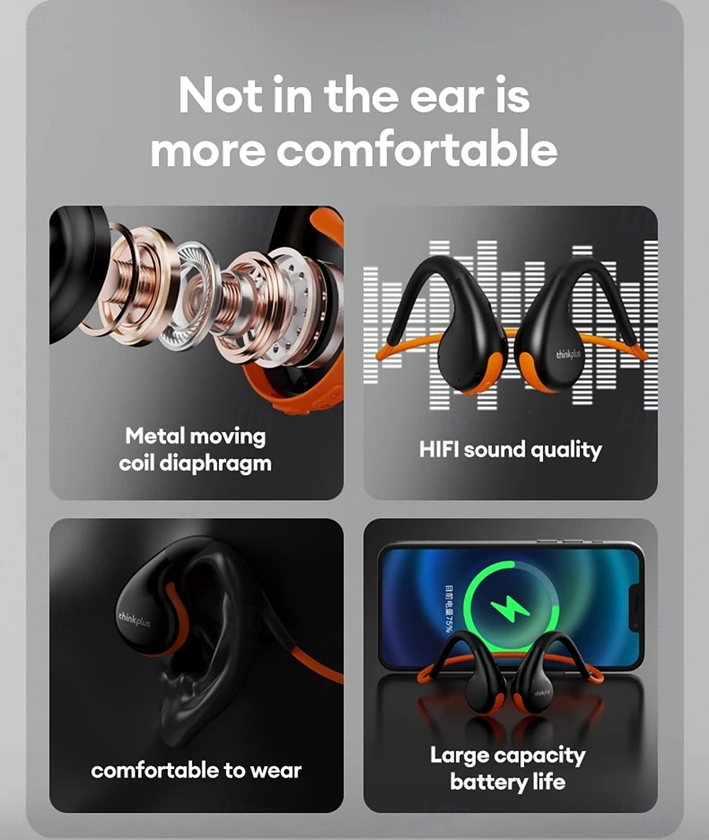 Lenovo X7 Sports Ear Hook Fashion Wireless Low Latency Air Conduction Earphones Bone Music Headphones Outdoor Valentine's Day Gift 2026 - $41.99 –P2