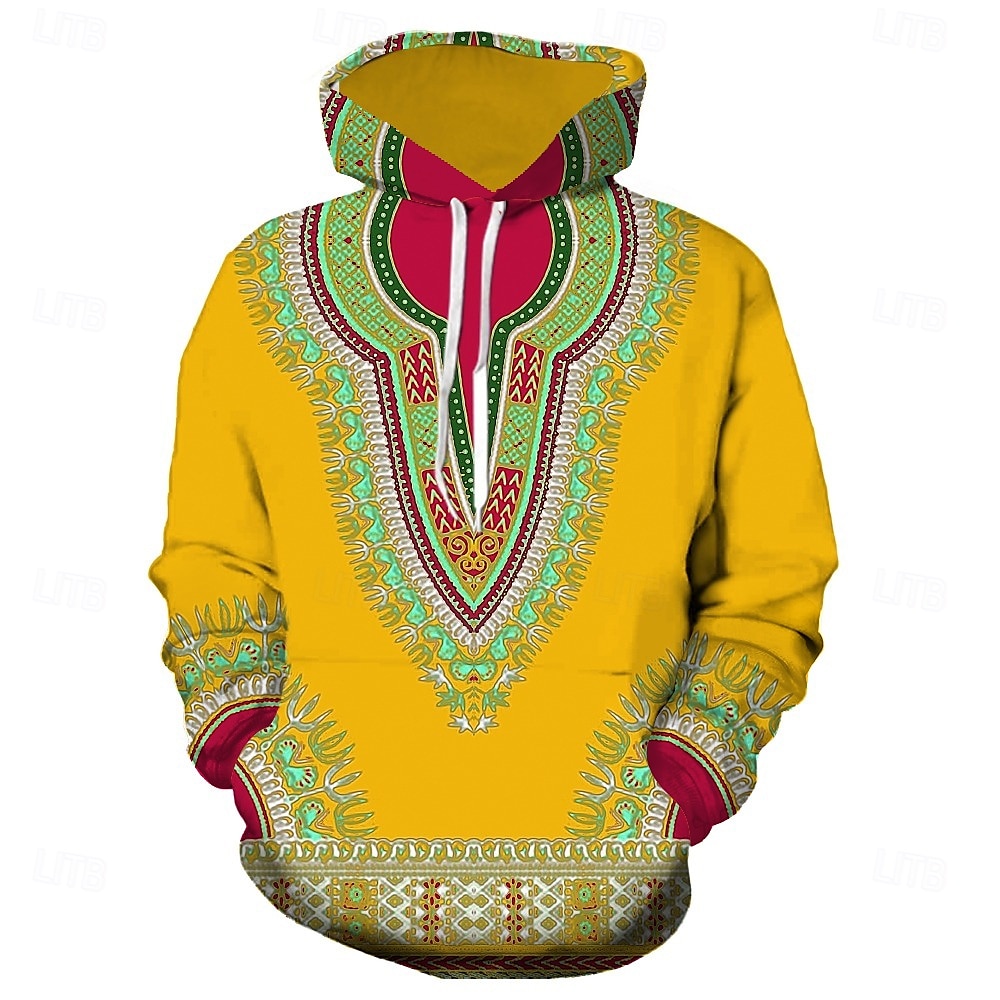 Hombre Talla Grande Sudadera Grande y alto Estilo Bohemio Con Capucha Manga Larga Primavera & Otoño Design Ropa deportiva Casual Grande y alto Casual Diario Tops 2025 - $28.99 –P1