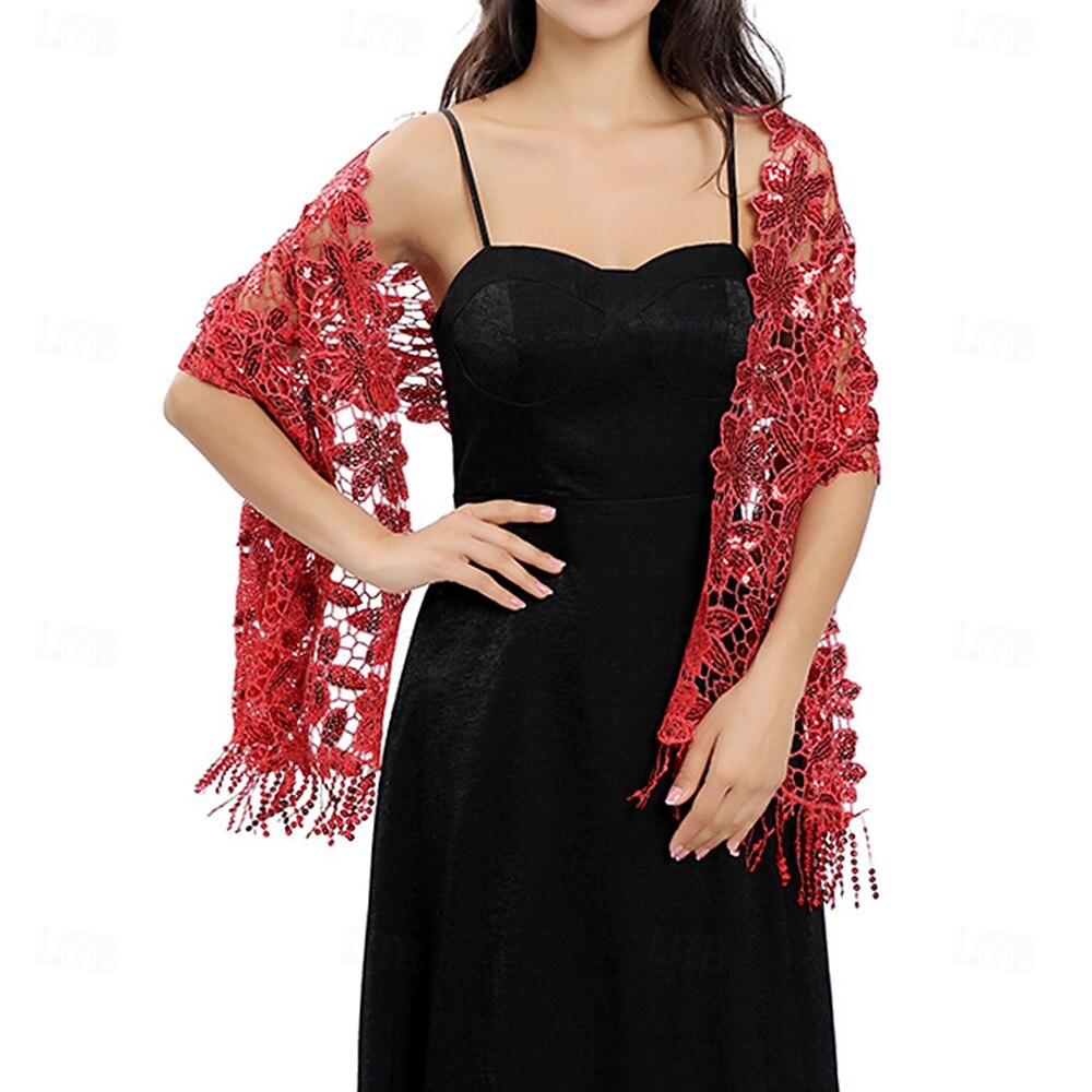 Écharpe Femme Élégant Sans manches Polyester Boléros de Mariage Avec Gland Pour Soirée Printemps & Été de 2025 ? $13.99 –P3