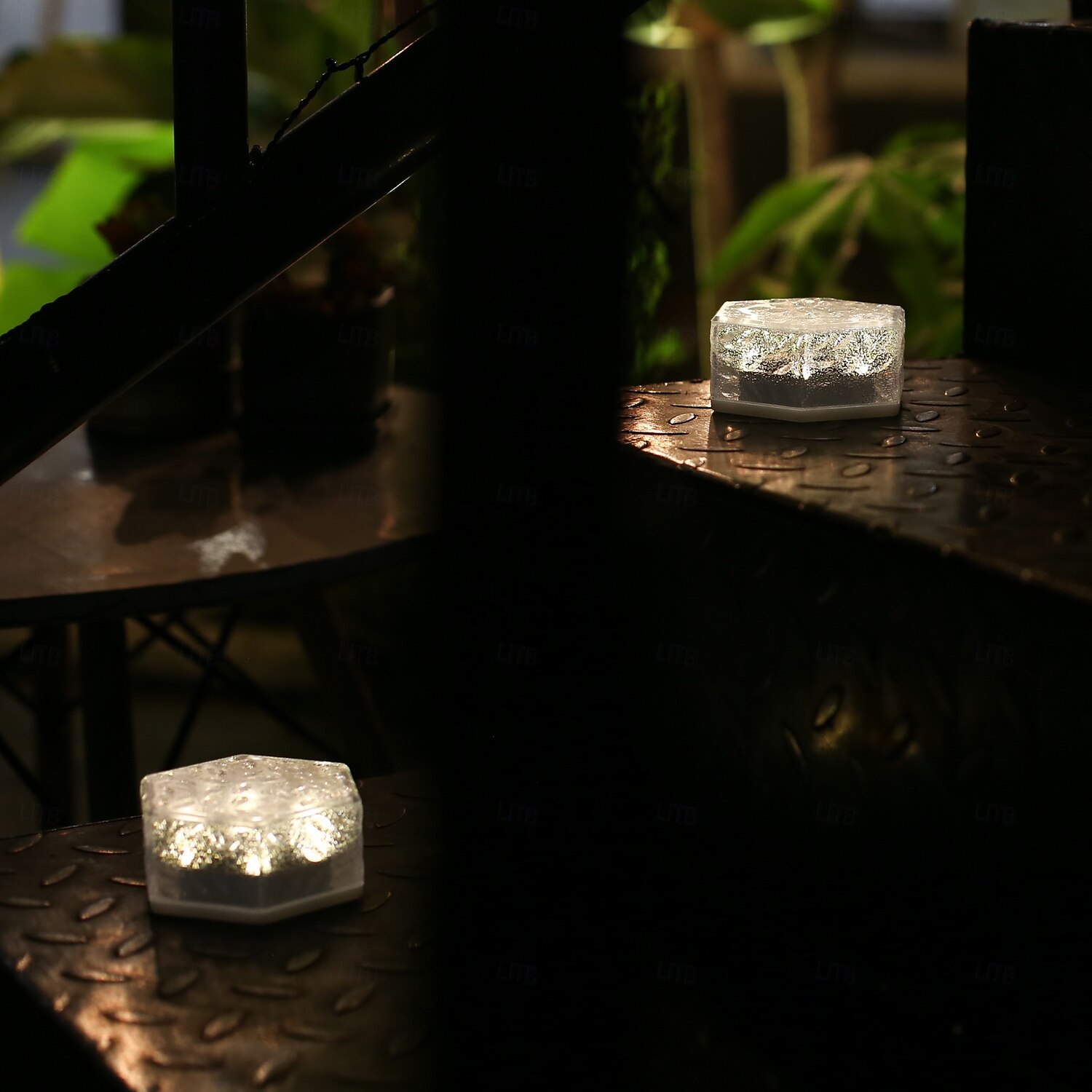 lampy solarne zewnętrzne lampy w kształcie kostek lodu wodoodporne lampy zewnętrzne, oświetlenie ścieżek, utrzymują oświetlenie ogrodu, krajobrazu, ścieżki, podwórka, patio przez 10 godzin 2025 - $9.99 –P4