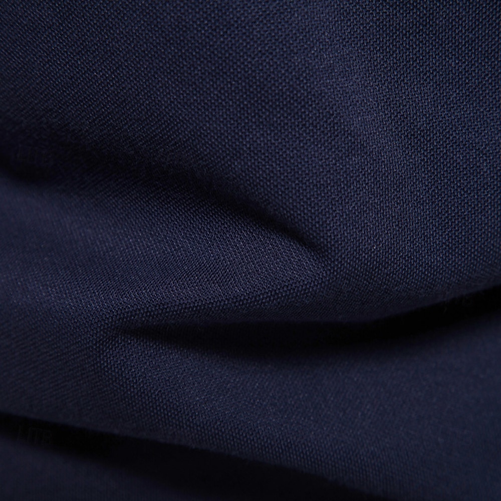 Homens Pólo Polo de malha Formal Trabalho Aberto para a Lateral Manga Curta Floral Botões Estampado Primavera Azul denim Branco Azul Marinha Verde cáqui Azul Claro Pólo de 2026 por $25.99 –P28