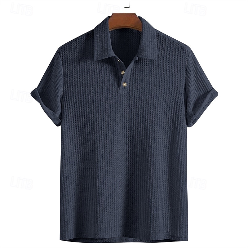 Per uomo Camicia Camicia Estiva Camicia casual Camicia da Spiaggia Camicia con Bottoni Nero Bianco Rosso Borgogna Blu reale Manica Corta Semplice Colletto a Camicia Vacanza Camicia hawaiana del 2025 a $18.49 –P1