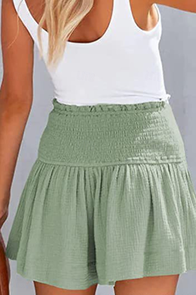 Pentru femei Pantaloni scurți inspirați din in Pantaloni Scurți Pantaloni Șic Stradă Casual Scurt Natural Simplu Talie elastică Confortabil Exterior Comfortabil Stradă Purtare Zilnică Migdală Gri 2025 - $16.99 –P15