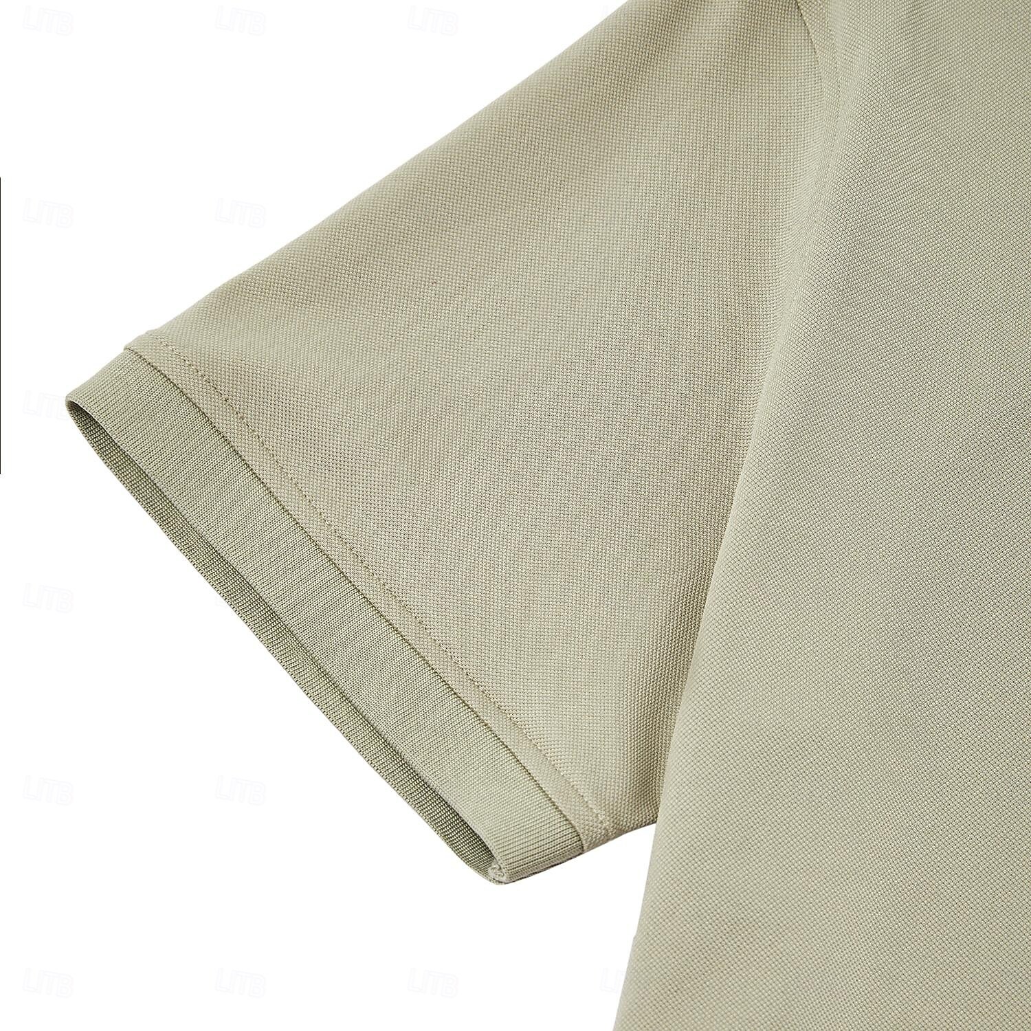 Herren Polo Strick-Polopullover Formell Arbeit Umlegekragen Kurzarm Einfarbig Button-Down Frühling Wein Dunkelgrau Schwarz Weiß Hellgrün Khaki Polo 2025 - $32.99 –P8