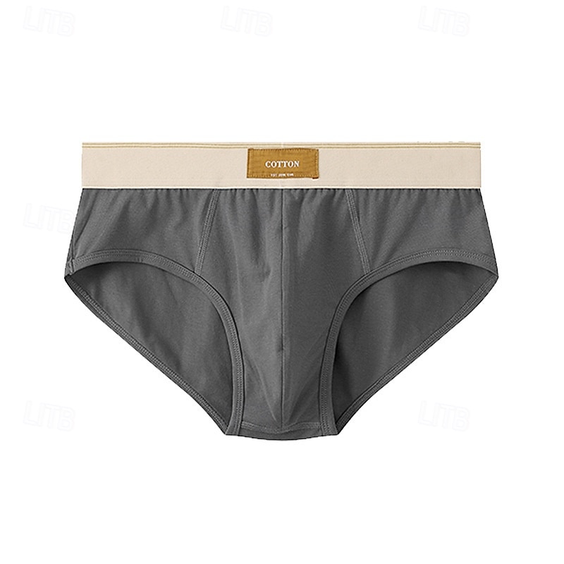 Homme 1 Pièce Culottes Basiques Slip Patchwork Polyester Respirant Doux Confortable Uni Taille Basse Noir Marron de 2025 ? $8.99 –P8