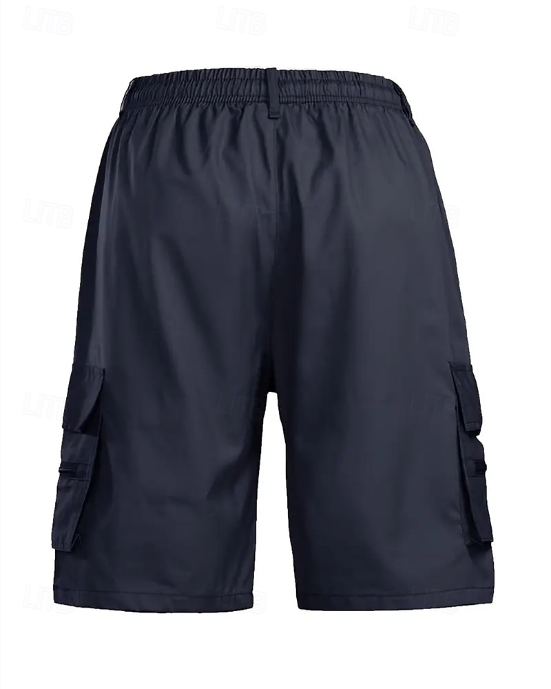Men's Cargo Shorts Shorts Summer Shorts Drawstring Elastic Waist Multi Pocket USA Flag Comfort Wearable Knee Length Outdoor Sport Daily Fashion Casual Black Navy Blue 2025 - $18.99 –P2