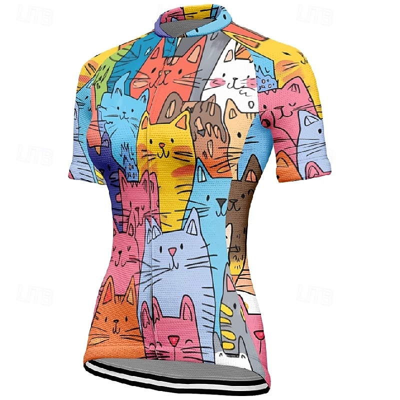 Mulheres Camisa para Ciclismo Gato Manga Curta Moto Camiseta Camisa / Roupas Para Esporte com 3 bolsos traseiros Ciclismo de Montanha Secagem Rápida Design Anatômico Capilaridade Respirável Esportes de 2026 por $30.99 –P7