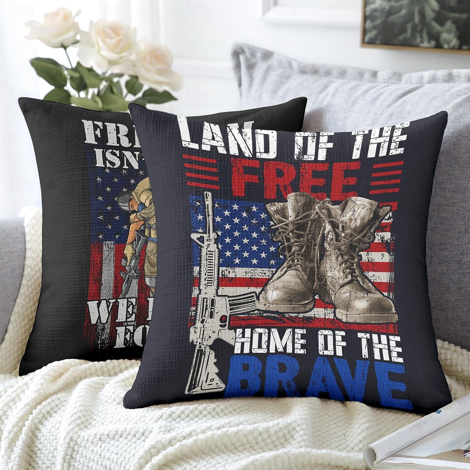 Housse de coussin décorative du jour des anciens combattants 1PC Jour de l'indépendance américaine Aigle douce Housse de coussin carrée pour chambre de salon Canapé Chaise de 2025 ? $12.99 –P8