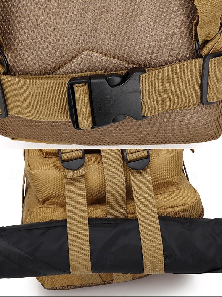 Heren outdoor tactische rugzak met meerdere compartimenten en molle-systeem - duurzaam en praktisch voor buitensportliefhebbers zoals wandelen, kamperen en militaire activiteiten 2025 - $26.99 –P9
