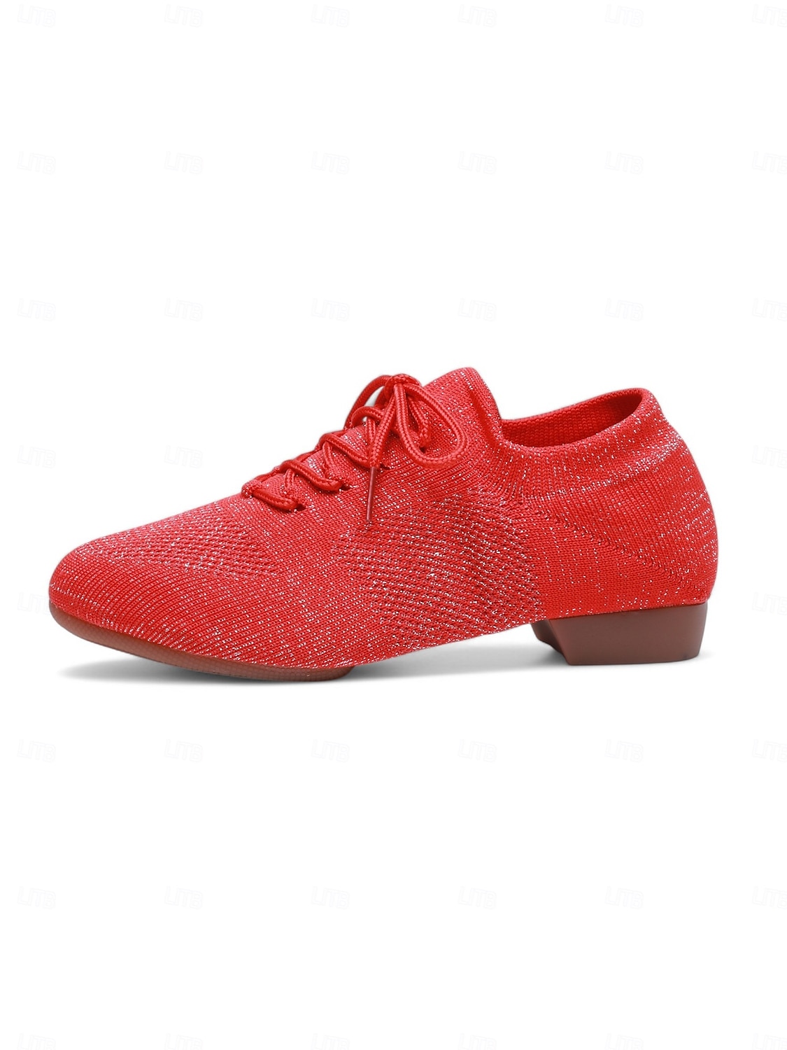 sapatos de dança femininos de malha rosa com cadarço e salto baixo – sapatos confortáveis casuais e de salão de 2025 por $26.99 –P4