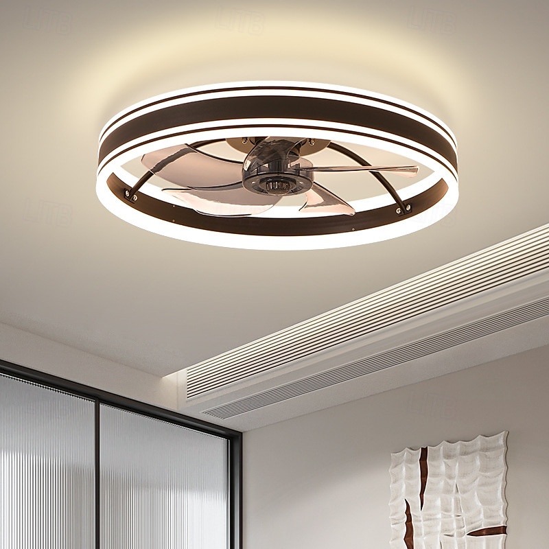 50 cm تخفيت مروحة سقف معدن أكريليك الحديث أسلوب الشمال 220-240V 2025 - $205.79 –P4