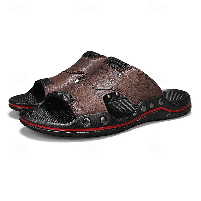 Sandalias de exterior sin cordones para hombre con diseño ergonómico: ideales para playa, deportes al aire libre y uso informal. 2025 - $26.99 –P2
