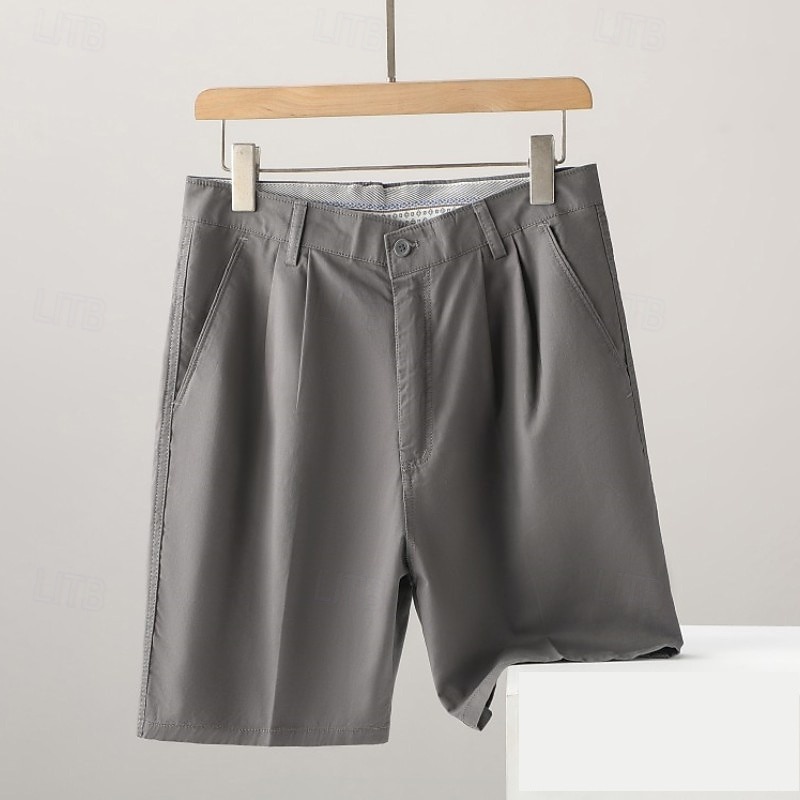 Bărbați Pantaloni scurti de rochie Pantaloni scurți de lucru Pantaloni Scurți de Golf Buzunar Simplu Confort Respirabil Lungimea genunchiului În aer liber Afaceri Sport Casual Negru Bleumarin 2026 - $17.99 –P5