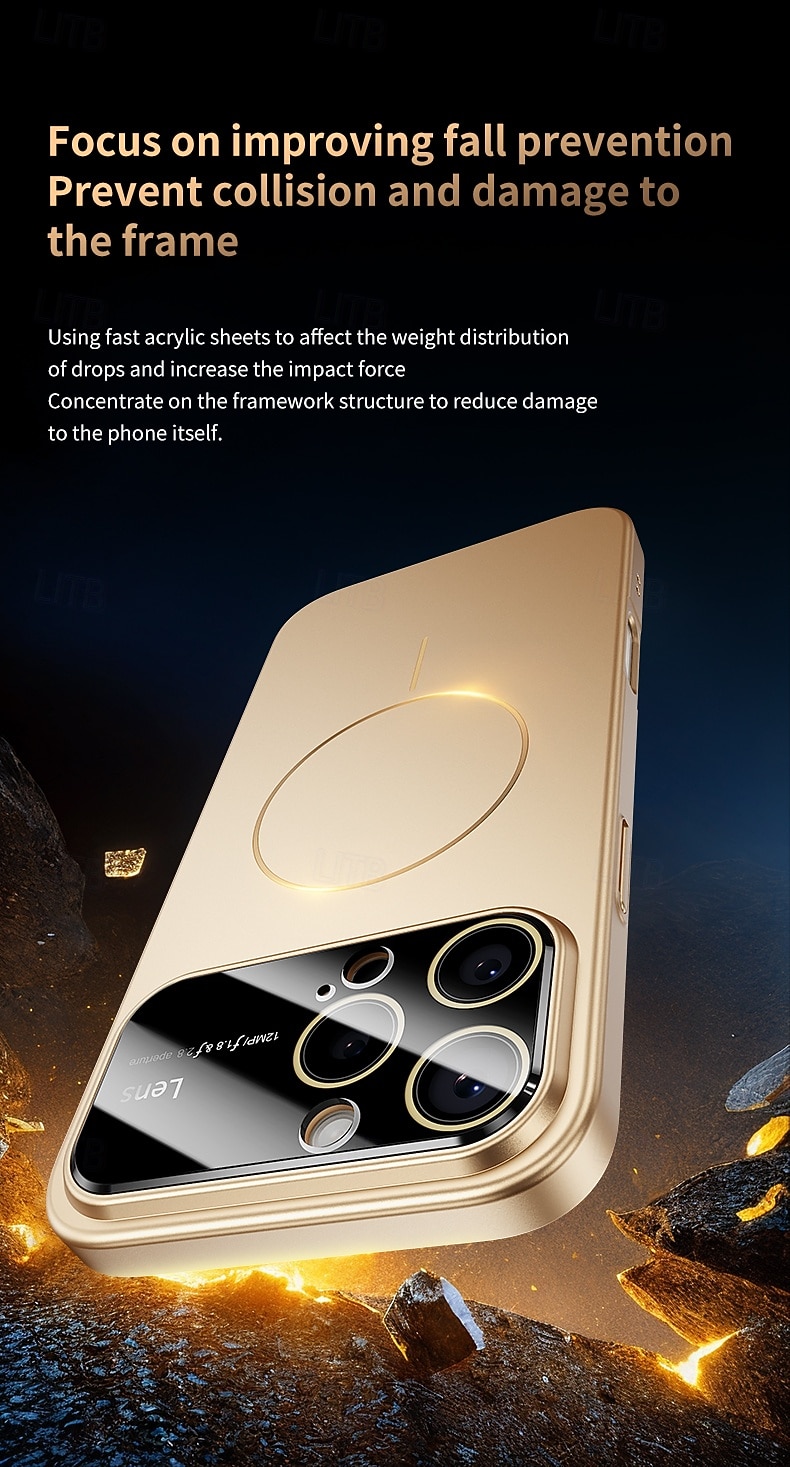 телефон Кейс для Назначение iPhone 17 Pro Max 17 Air i16 15 14 Pro Max Plus 15 14 Pro Max 13 12 Pro Max Кейс на заднюю панель Магнитный Поддержка беспроводной зарядки Защита от удара Ретро ПК 2025 - $11.99 –P5