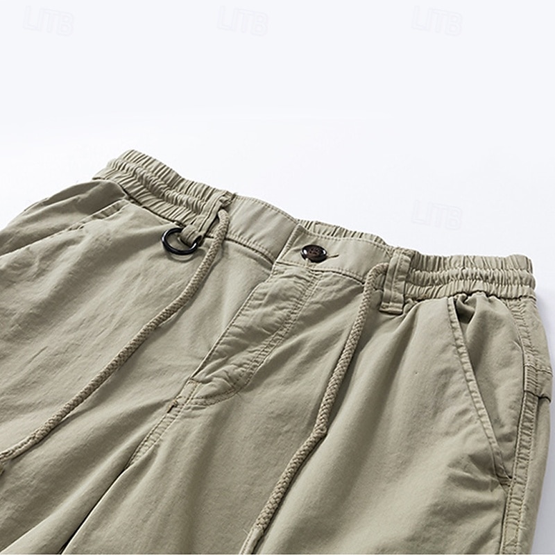 Per uomo Pantaloncini Cargo Capri Pantaloni capri Coulisse Elastico in vita Multi-tasche Semplice Comodità Indossabile Lunghezza al polpaccio All'aperto Sport Quotidiano Moda Casual Nero Cachi del 2025 a $36.99 –P3