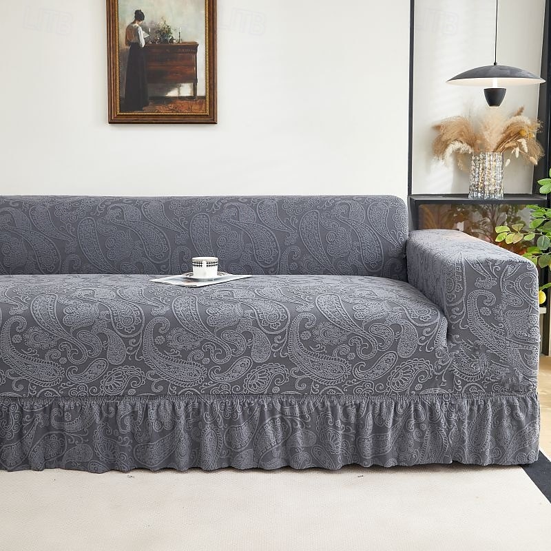 Elastic Jacquard Fabric Style of Skirt Sofa Cover Stretch Couch Cover Sectional L Shape Sofa Slipcover Corner Case for Living Room 1/2/3/4 Seat 2025 - $40.99 –P14