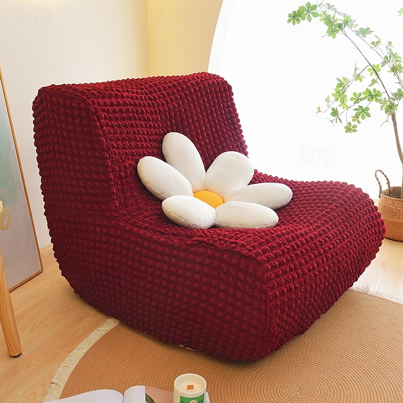 1pc capa elástica para sofá de chão sem braços capa para sofá preguiçoso relax seersucker capa elástica para sofá único capa de almofada para sala de estar casa de 2025 por $36.99 –P9