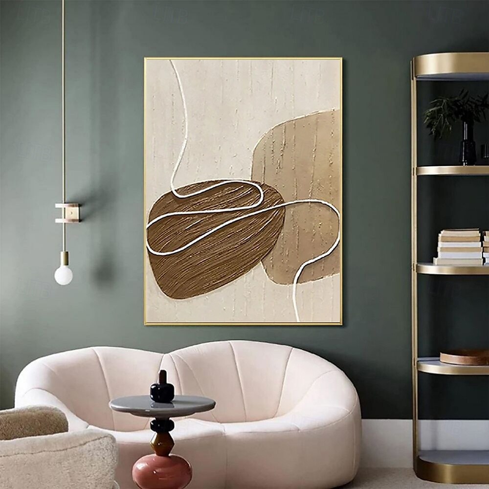 handgjord oljemålning canvas väggdekoration minimalism abstrakt modern för heminredning rullad ramlös osträckt målning 2025 - $50.99 –P1
