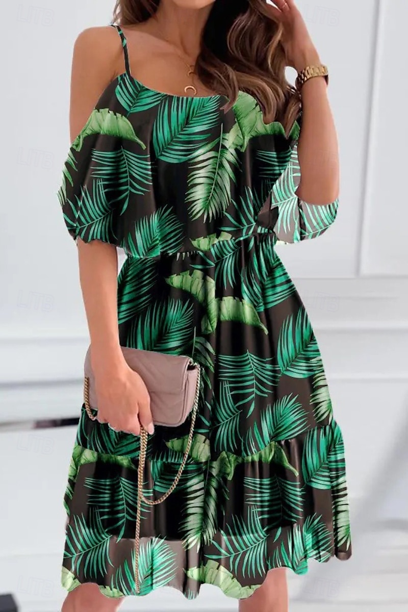 Naisten Mini mekko Valmistujaismekko Kukka mekko Painatus mekko Moderni valmistuminen Bile Viikonloppu Normaali Kukka Lyhythihainen Spagettiolkaimet Musta Valkoinen Keltainen Punastuvan 2025 - $21.99 –P10