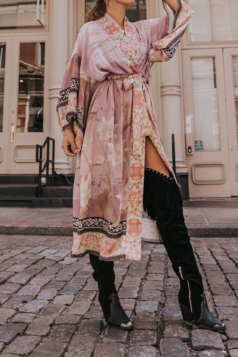 نسائي ملابس السباحة تغطية الجسم ملابس السباحة ربطة عنق أمامية استوائي ملابس الشاطئ زهور دوران رقبة حرف V دائري كم طويل بدلة سباحة 2026 - $22.99 –P7