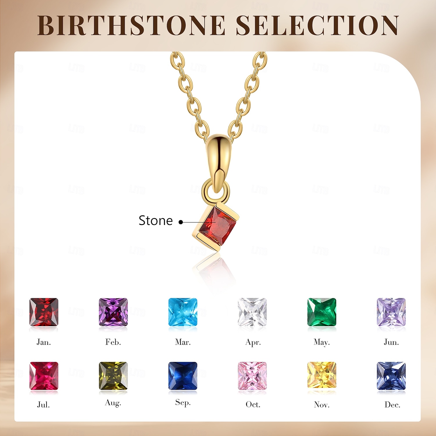 Collana Personalizzata con Pietra di Nascita Regalo Migliore per Mamma Gioiello per Moglie Fidanzata o Mamma con Pendente in Pietra Naturale del 2025 a $13.99 –P1