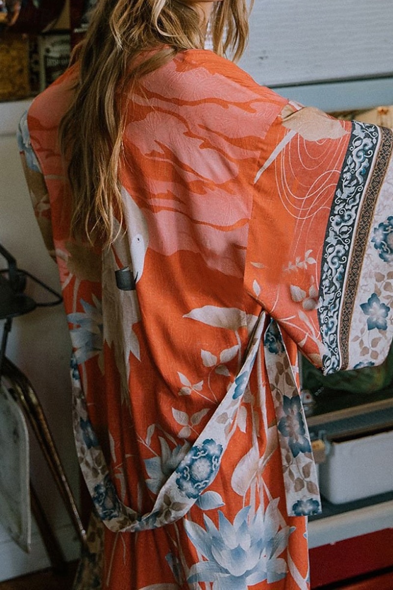 نسائي ملابس السباحة تغطية الجسم ملابس السباحة ربطة عنق أمامية استوائي ملابس الشاطئ زهور دوران رقبة حرف V دائري كم طويل بدلة سباحة 2026 - $22.99 –P6