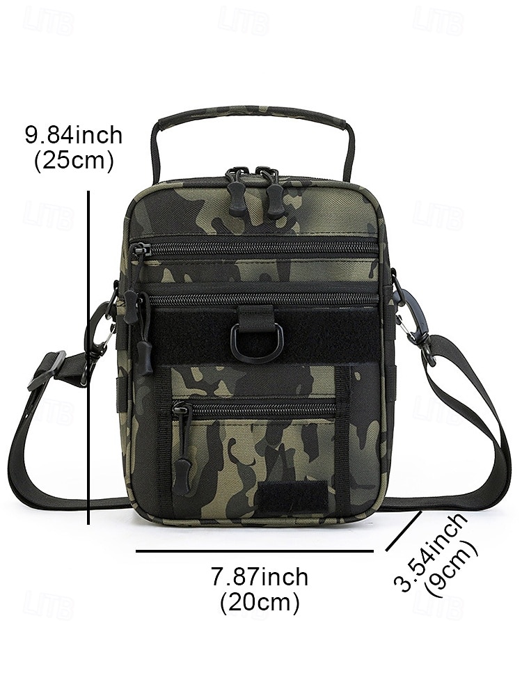 2026年 複数のポケットを備えたメンズ多機能デジタル迷彩ショルダーバッグ - アウトドア愛好家、ハイキング、旅行、日常使用のためのタクティカルスタイル ホワイト ブラック グリーン  コレクション – $24.99 –P4