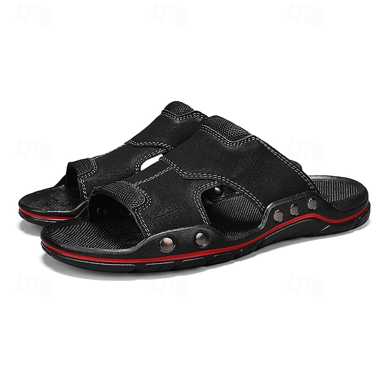 Sandalias de exterior sin cordones para hombre con diseño ergonómico: ideales para playa, deportes al aire libre y uso informal. 2025 - $26.99 –P1