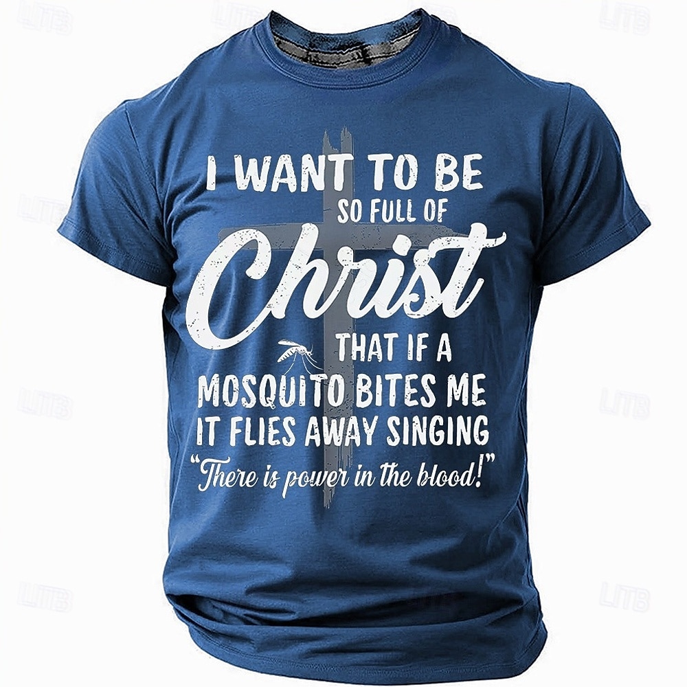 Påske Herre Jesus Kristen T skjorte Kortermet T skjorte 3D-utskrift Crew-hals Skjorte Designer Fritid Fest Ferie Svart Rød Blå Sommer Vår Klær S M L XL XXL XXXL 2025 - $17.99 –P1