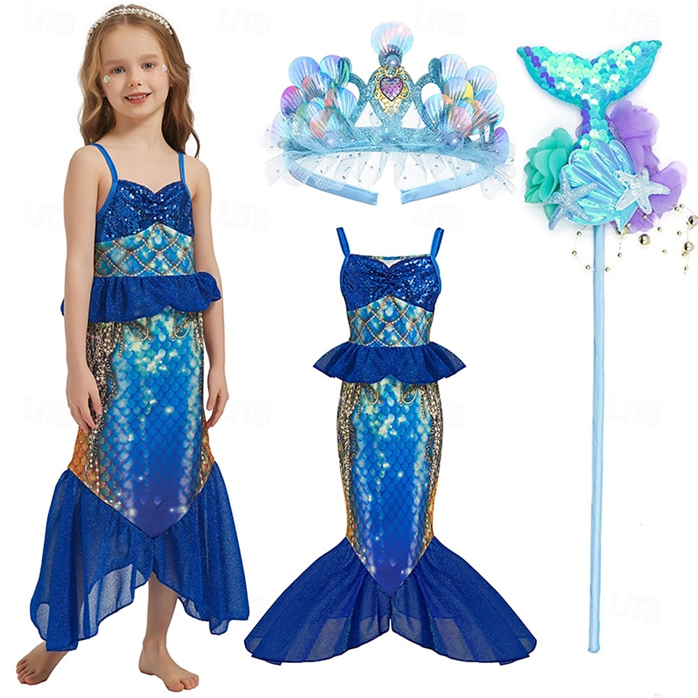 The Little Mermaid Little Mermaid Princess Mermaid Dress Theme Party Costume Cosplay Movie Cosplay for Girls' Kid's Carnival Masquerade Party Holiday 2025 - $30.99 –P1