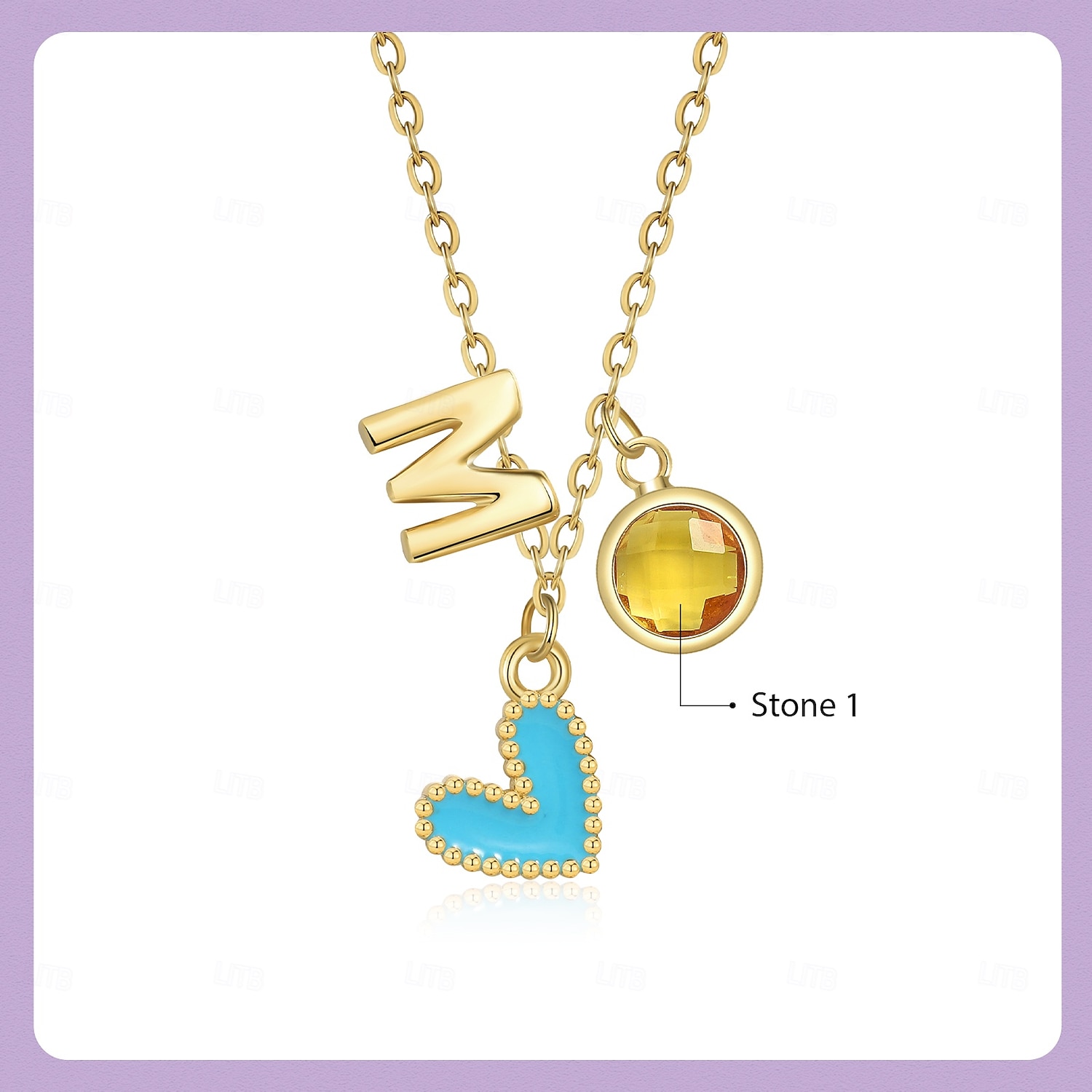 Colar com Pedra de Nascimento e Letra Personalizado - Melhor Presente para Mãe - Pingente de Golfinho com Tema Oceânico Presente de Joias Personalizado para o Dia das Mães Dia Internacional da Mulher de 2025 por $9.99 –P3