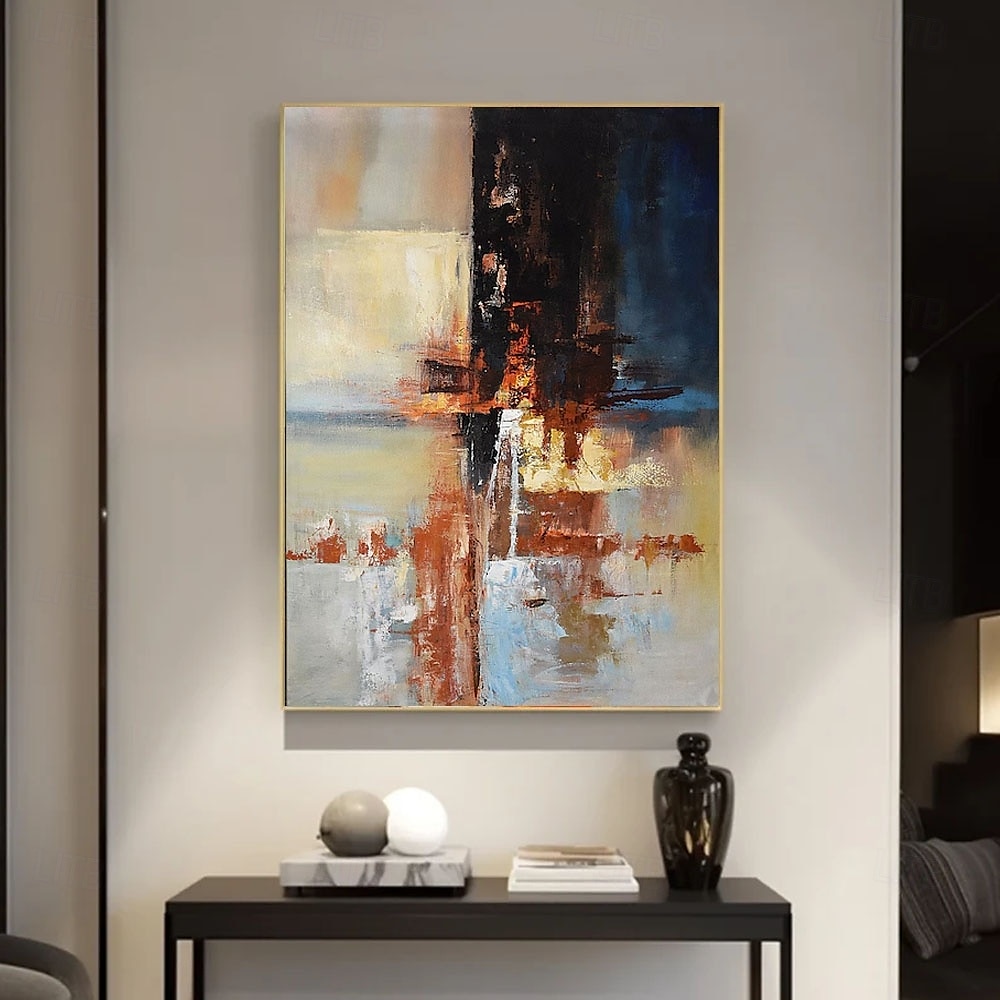 Handmade Thick texture  Oil Paintings On Canvas Wall Art Decoration Modern Abstract Tree Picture For Home Decor modern Painting Abstract Landscape painting 2025 - $116.99 –P4