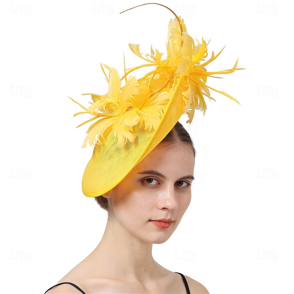 Elegante Tocados Sombrero Fascinators Fascinador Dama Disfraz Mujer derby Fiesta de Boda Pañuelo Adulto Sombrero Primavera verano 2026 - $43.99 –P16