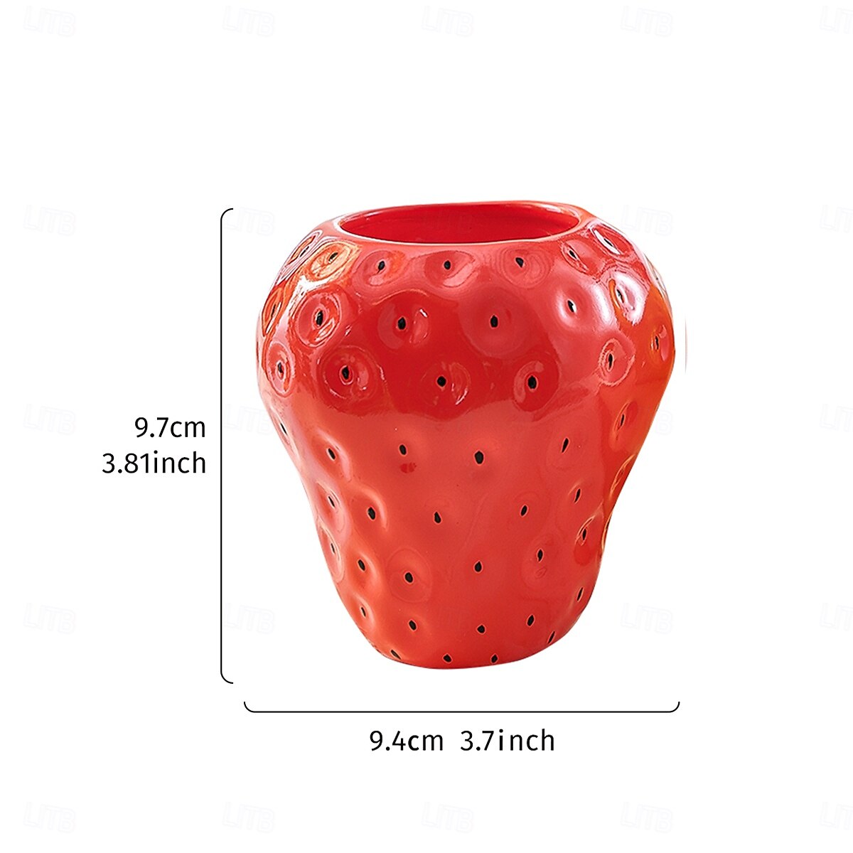 Strawberry Vase, Colorful Resin Handmade Decorative Flower Pot, Red, Pink, Green Options, Adorable Desktop Ornament for Home, Dining Table, Indoor Plants, Succulents, and Floral Arrangements 2025 - $10.99 –P6