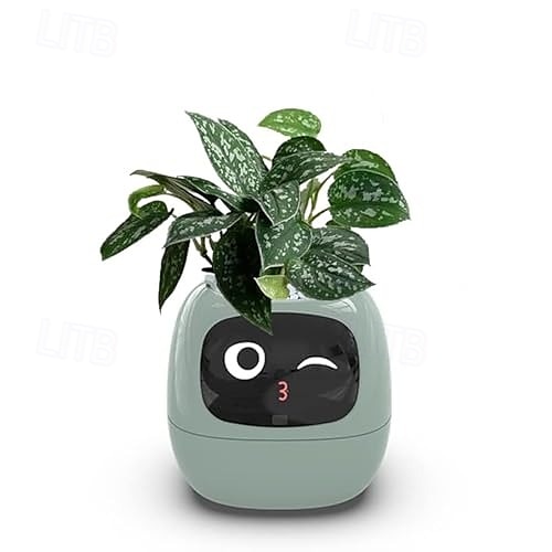 1 PCS Smart Flowerpots, Smart Pet Planter, Ai Planter, Intelligent Flowerpots, Multiple Expressions, 7 Smart Sensors, and Ai Chips Make Raising Plants Easy and Fun for Living Room, Plant-Free 2025 - $184.99 –P4
