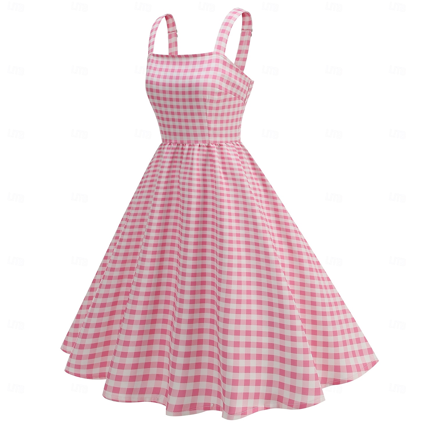 Retro Vintage 1950er Kleid Swing-Kleid Karomuster Damen Karneval Maskerade Alltagskleidung Junggesellinnenabschiedsparty Erwachsene Kleid Abschlussballkleider 2025 - $33.99 –P2