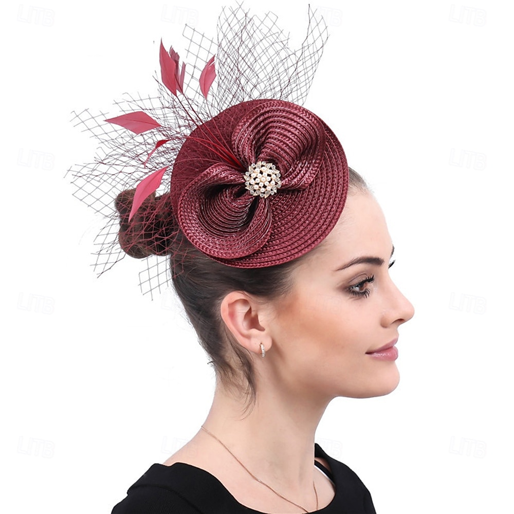 Helm Veren Bruiloft Avond Feest Elegant Bruiloft Met Veer Helm Hoofddeksels 2025 - $30.99 –P6