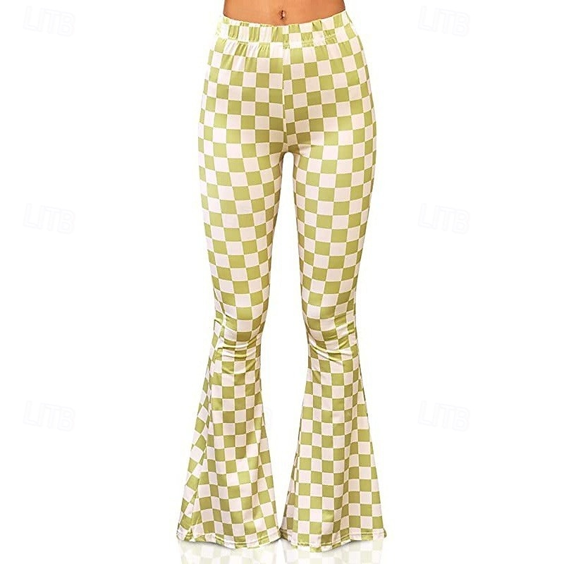 Retro Vintage 1960s Hippie Long Length Dude Funk Bell Bottom Pants Hippie Disco Printing Fit & Flare Women's Carnival Costume Carnival Daily Wear Pride Parade Pride Month Adults' Pants Spring & Summer 2025 - $17.49 –P9
