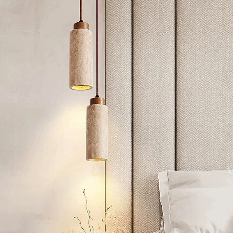 18 cm Design de Lanterne Suspendue Formes Géométriques Suspension Pierre Style Artistique Style Formel Le style rétro ancien Traditionnel / Classique 110-120V 220-240V de 2025 ? $102.99 –P2