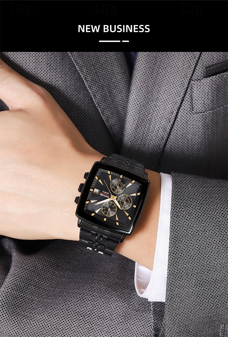 SKMEI Multi Functional Timing Business Men's Watch Waterproof Luminous Calendar Steel Strip Men's Watch 2025 - $39.99 –P6