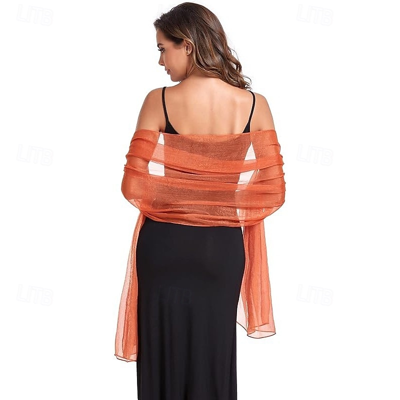 Damesomslag Elegant Mouwloos Polyester Bruiloftsomslagen Met Pure Kleur Voor Feest Lente zomer 2025 - $7.99 –P19