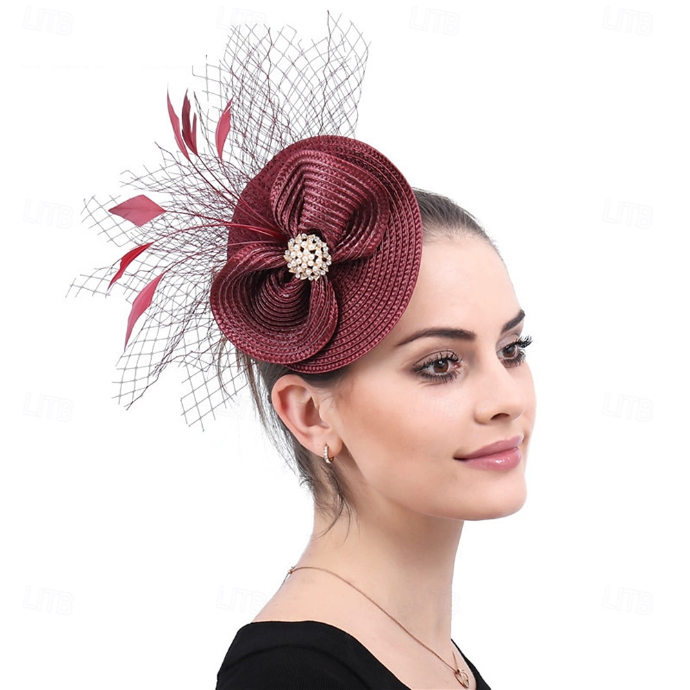 Helm Veren Bruiloft Avond Feest Elegant Bruiloft Met Veer Helm Hoofddeksels 2025 - $30.99 –P5