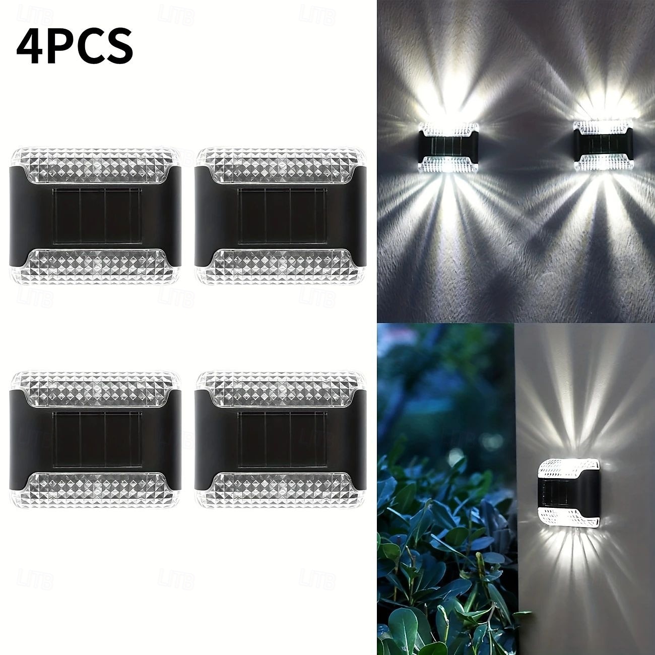 4 Pcs LED Solar Outdoor Wall Lights Fence Light Up and Down Lighting Wall Lamp Outdoor Waterproof Garden Courtyard Landscape Atmosphere Decorative Lights 2026 - $15.99 –P11