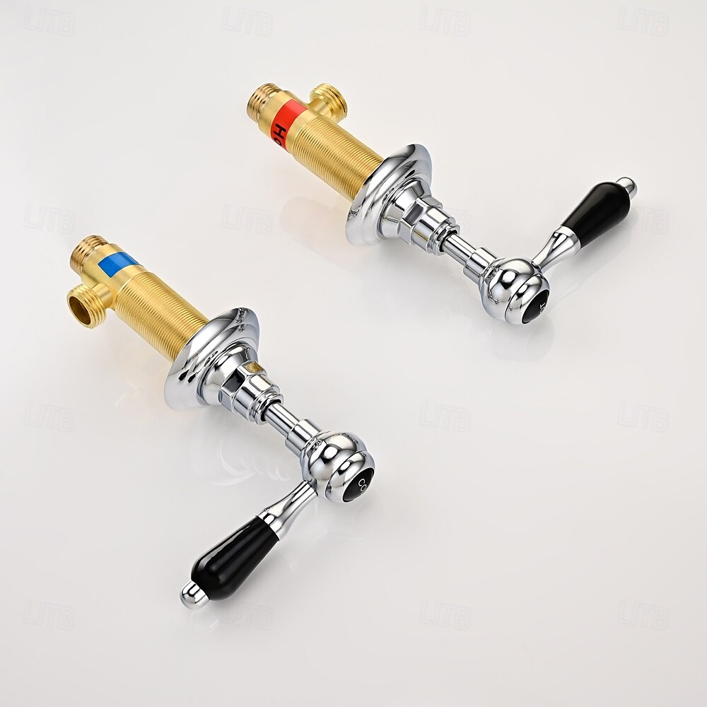 Robinet lavabo - Séparé Plaqué Diffusion large Deux poignées trois trousBath Taps de 2025 ? $210.59 –P7