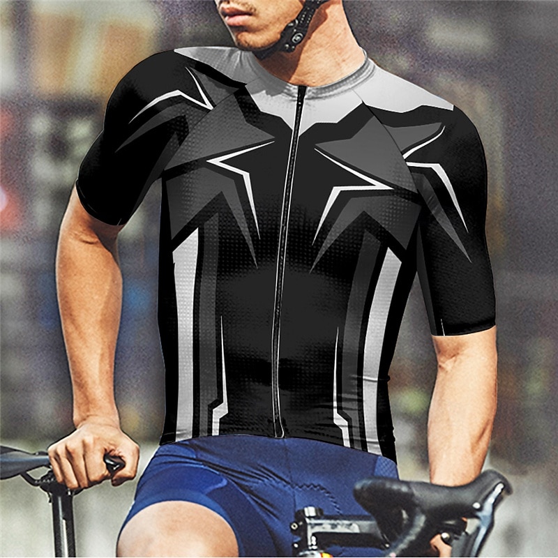 Bărbați Jersey de ciclism Manșon scurt Bicicletă Tricou Tee Jerseu cu 3 buzunare spate Ciclism montan Respirabil Uscare rapidă Proiectare anatomică Wicking Galben Rosu Albastru Sport Îmbrăcăminte 2025 - $25.99 –P10